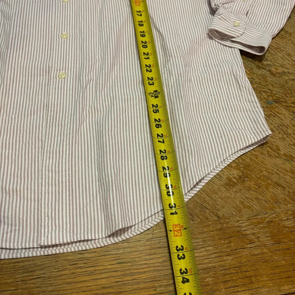 Mens Polo Ralph Lauren Button Down Colored Pony Striped Light 16-34 Large Casual - Picture 4 of 6